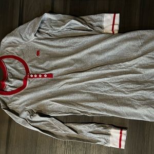 Long grey sleeve night gown